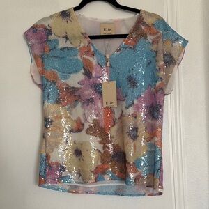 Elie Tahari Multicolor Sequin Women's Top
Size S